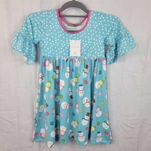 Millie Loves Lily Snowman‎ Print Short Sleeve Dress